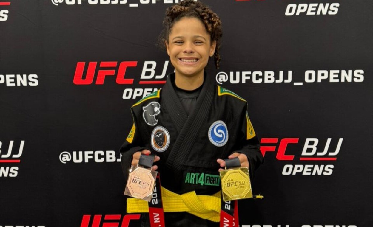 Rebeca Bem-Te-Vi conquista ouro e bronze em competição internacional de jiu-jítsu, em Las Vegas, nos EUA