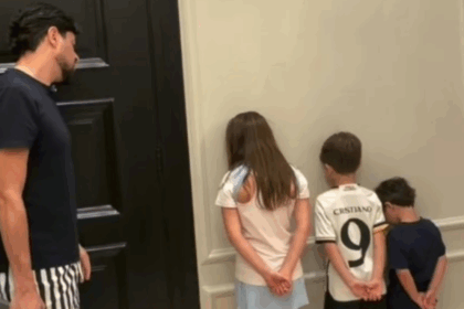 Cristiano, da dupla com Zé Neto, leva 'bronca' da esposa e vai parar no "cantinho do castigo" com os filhos