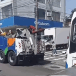 Ônibus quebrado e acidente com moto complicam o trânsito no Centro de São Bernardo nesta sexta-feira