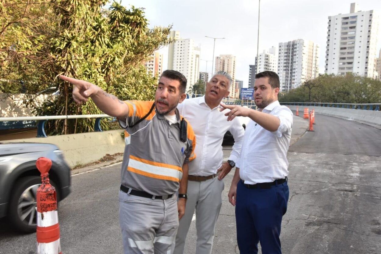 Obras no viaduto realizadas pela Prefeitura de Santo André seguem agora para quarta e última pista 