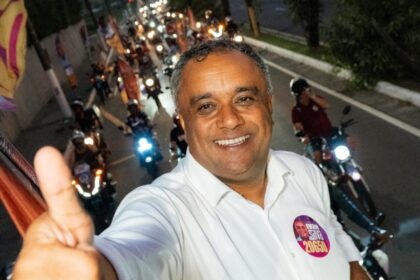 Mobilização do parlamentar e candidato a deputado estadual contou com ampla adesão de apoiadores e motoboys de São Bernardo