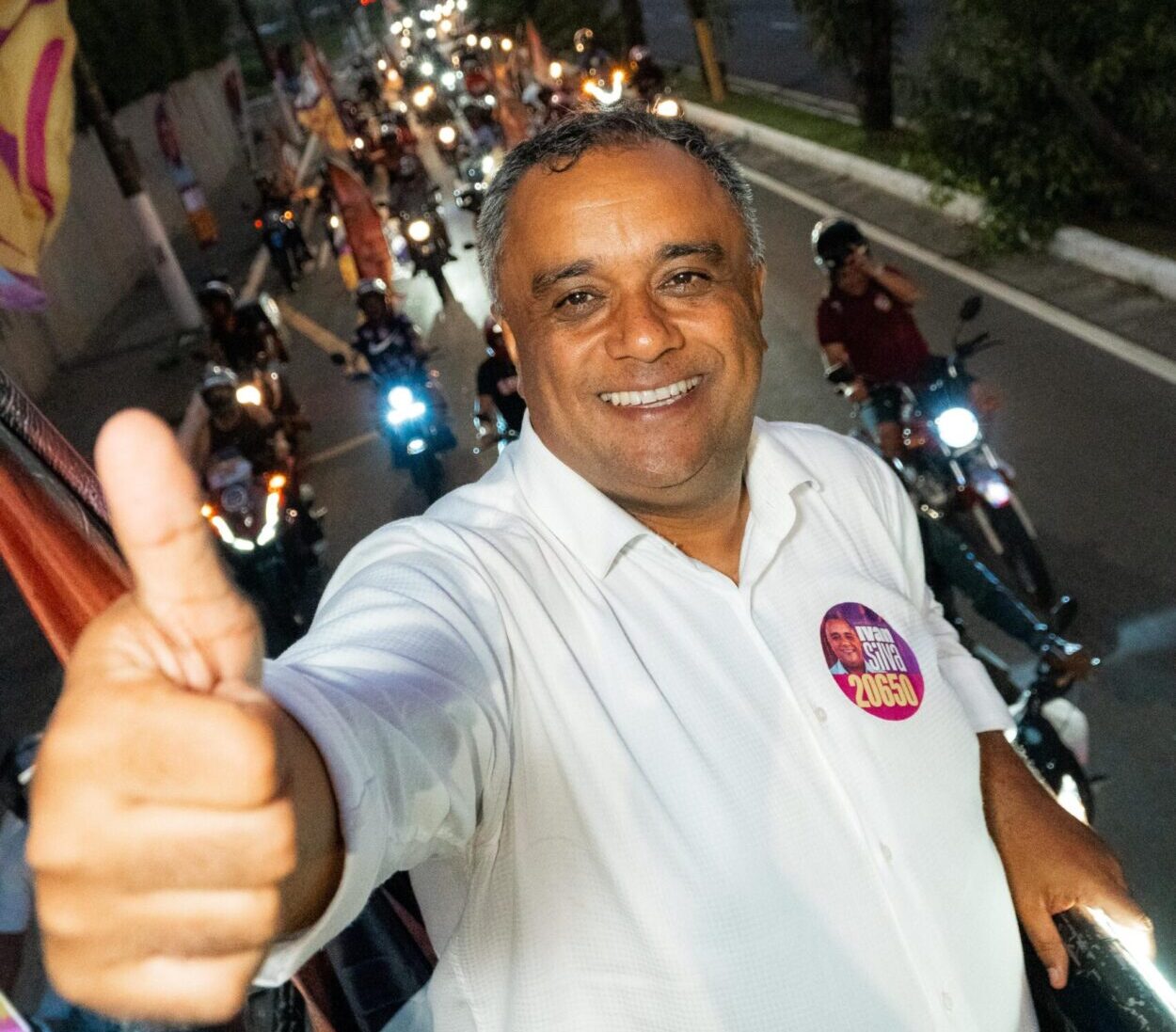 Mobilização do parlamentar e candidato a deputado estadual contou com ampla adesão de apoiadores e motoboys de São Bernardo