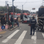 Acidente entre caminhão e moto deixa dois feridos em São Bernardo