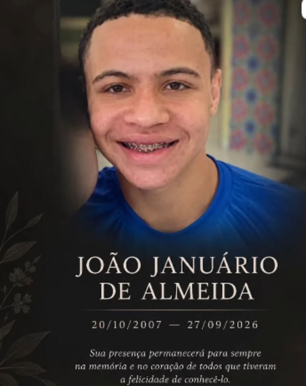 João Vitor Januário de Almeida, de 19 anos, colidiu com um carro na Avenida Capitão Mário de Toledo 