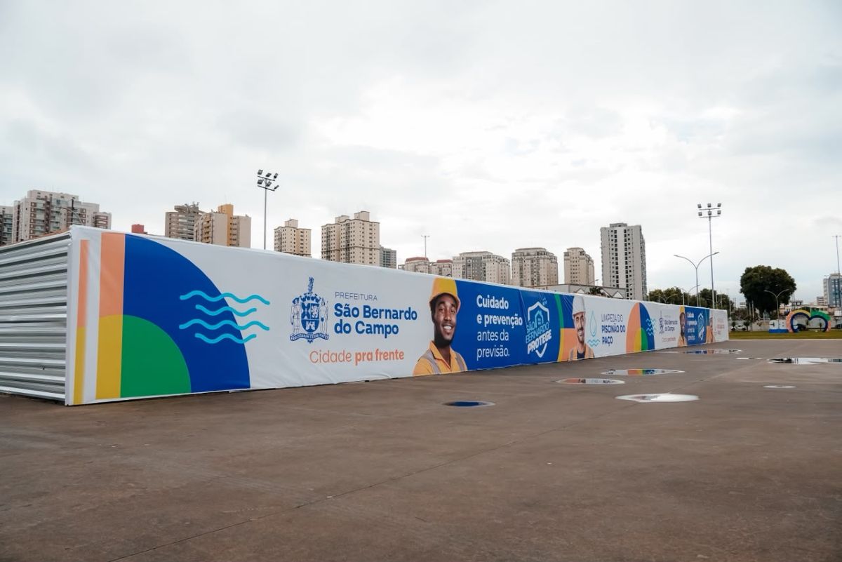Prefeitura de São Bernardo dá início à limpeza do Piscinão do Paço