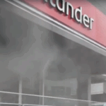 Fumaça em agência do Santander atrai atenção no Centro de São Bernardo