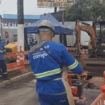 Comgás interdita faixa da Avenida Rotary para obras na rede de gás em São Bernardo