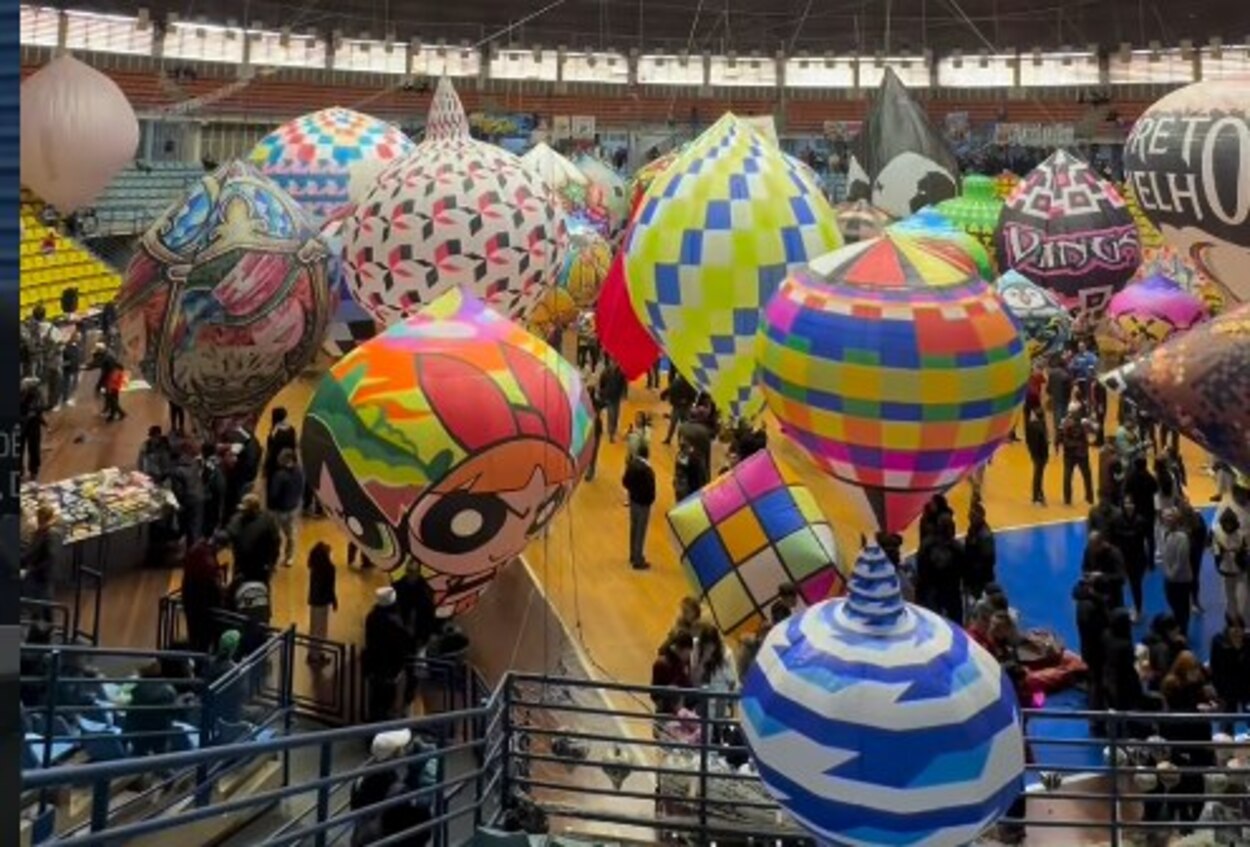 Festival de Pipas e exposição de balões sem fogo agitam o ginásio poliesportivo neste feriado