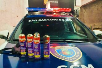 GCM de São Caetano prende dois homens por pichação no Bairro Mauá após flagrante do Smart Sanca