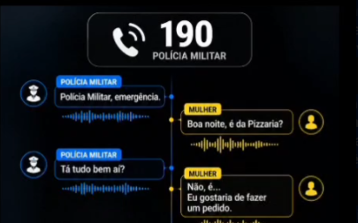 Áudio revela como mulher simulou pedido de pizza ao 190 para pedir socorro em São Bernardo