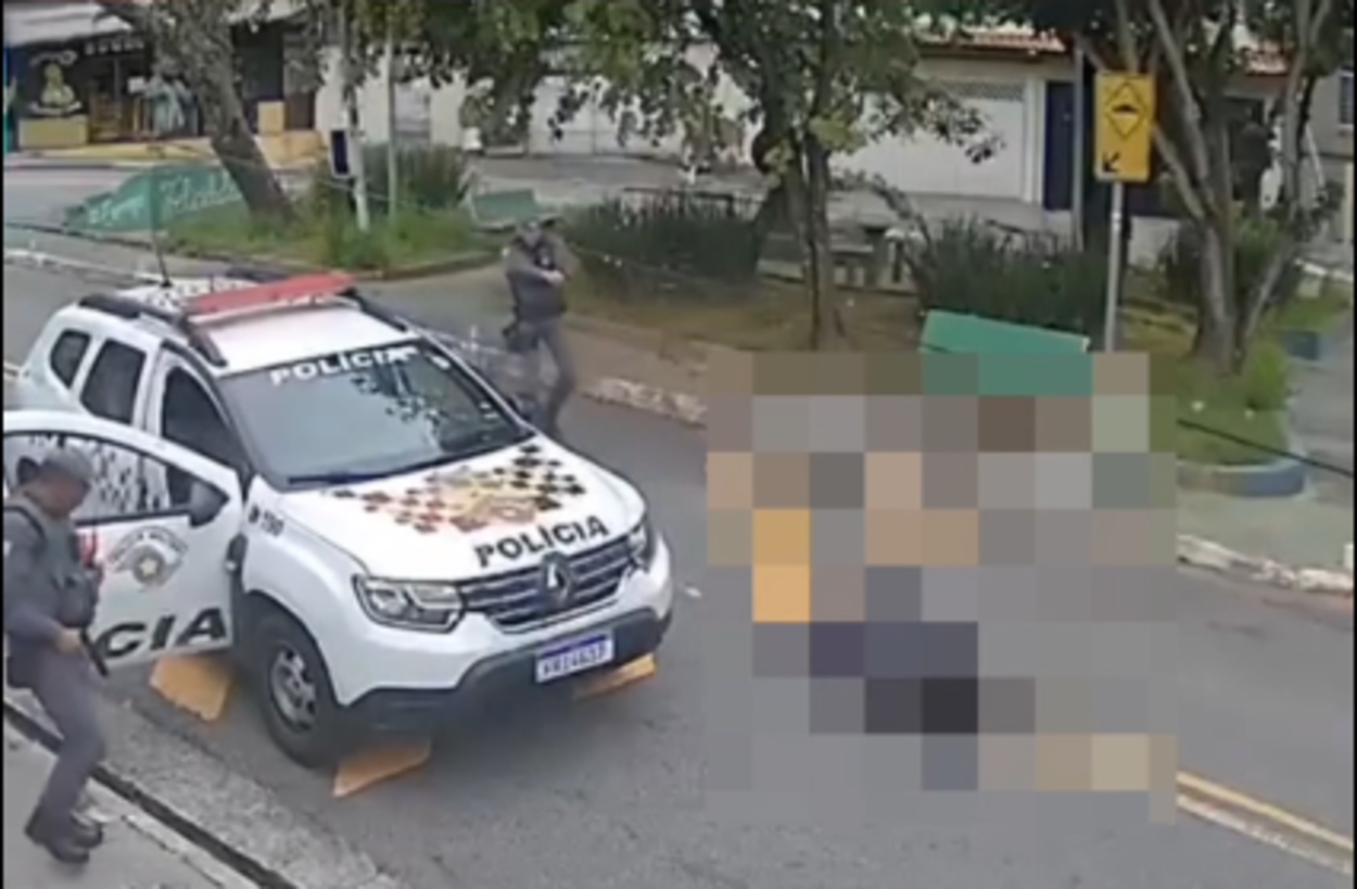 homem é baleado em osasco após atacar viatura da pm com pedras e faca
