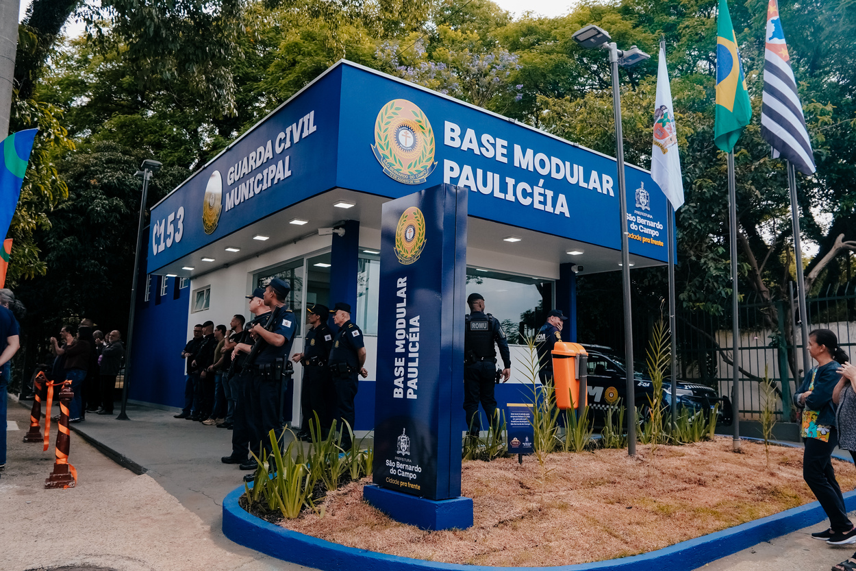 São Bernardo inaugura base modular 24h da GCM na Paulicéia e amplia ações de segurança 