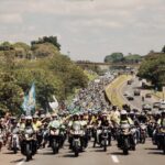 Candidato à reeleição fez motocarreata com Flávio Bolsonaro em Santa Bárbara d’Oeste e relembrou marcos da gestão