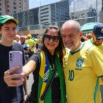 Prefeito de São Caetano, Tite Campanella, participa de ato na Paulista em apoio a Flávio Bolsonaro