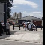 Acidente entre moto e caminhão mobiliza helicóptero Águia em São Bernardo