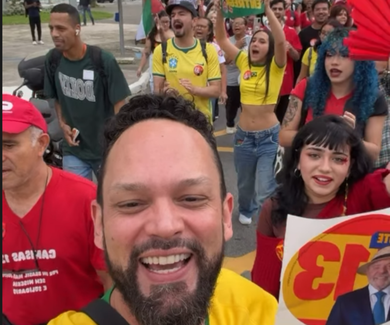 Clima esquenta em São Bernardo após encontro de apoiadores de Lula e Flávio Bolsonaro na reta final do segundo turno. Foto: Divulgação