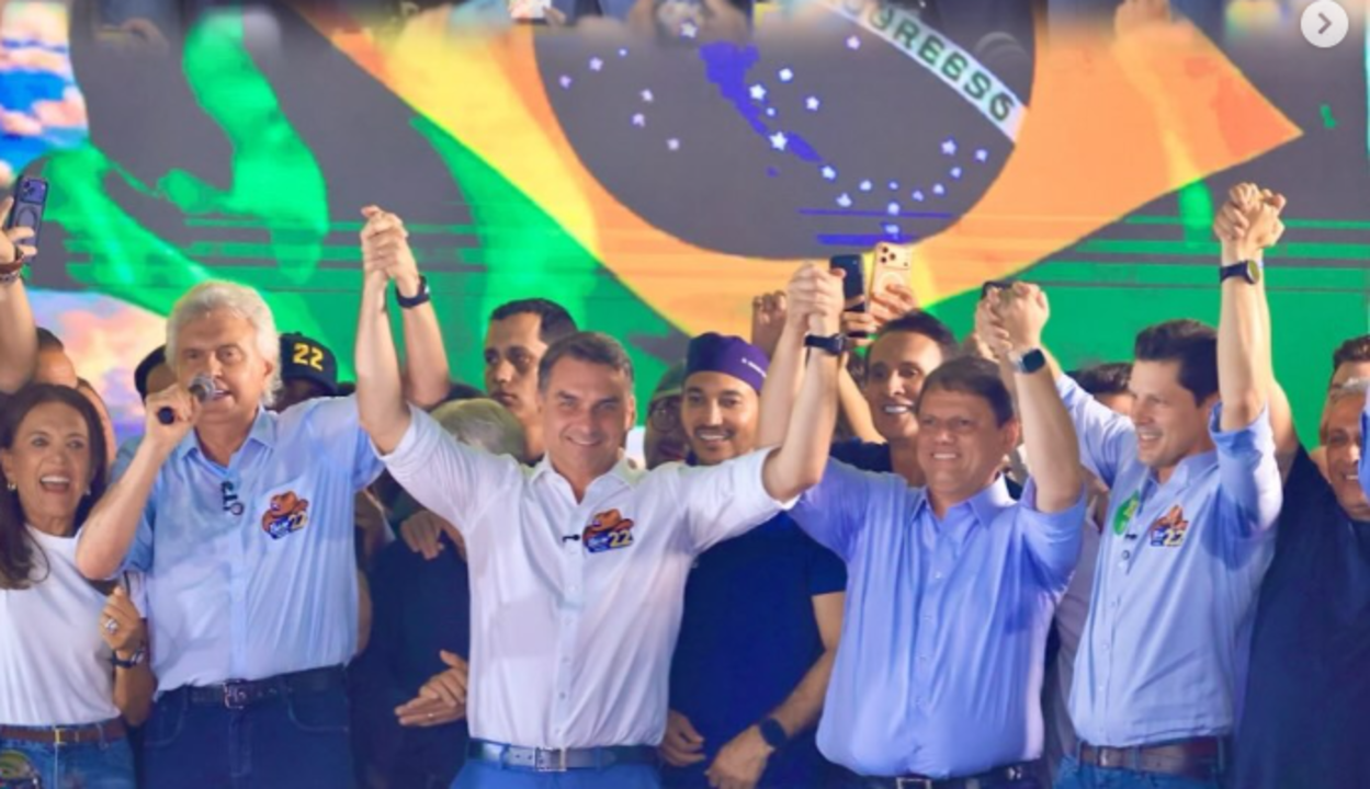 Caiado e Daniel Vilela anunciam apoio a Flávio Bolsonaro no segundo turno das Eleições 2026