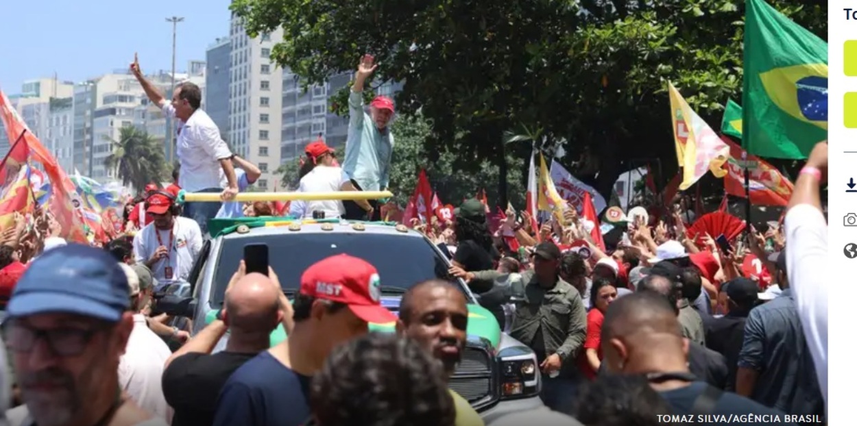 Lula reúne apoiadores em Copacabana na véspera do 2º turno e celebra mobilização eleitoral