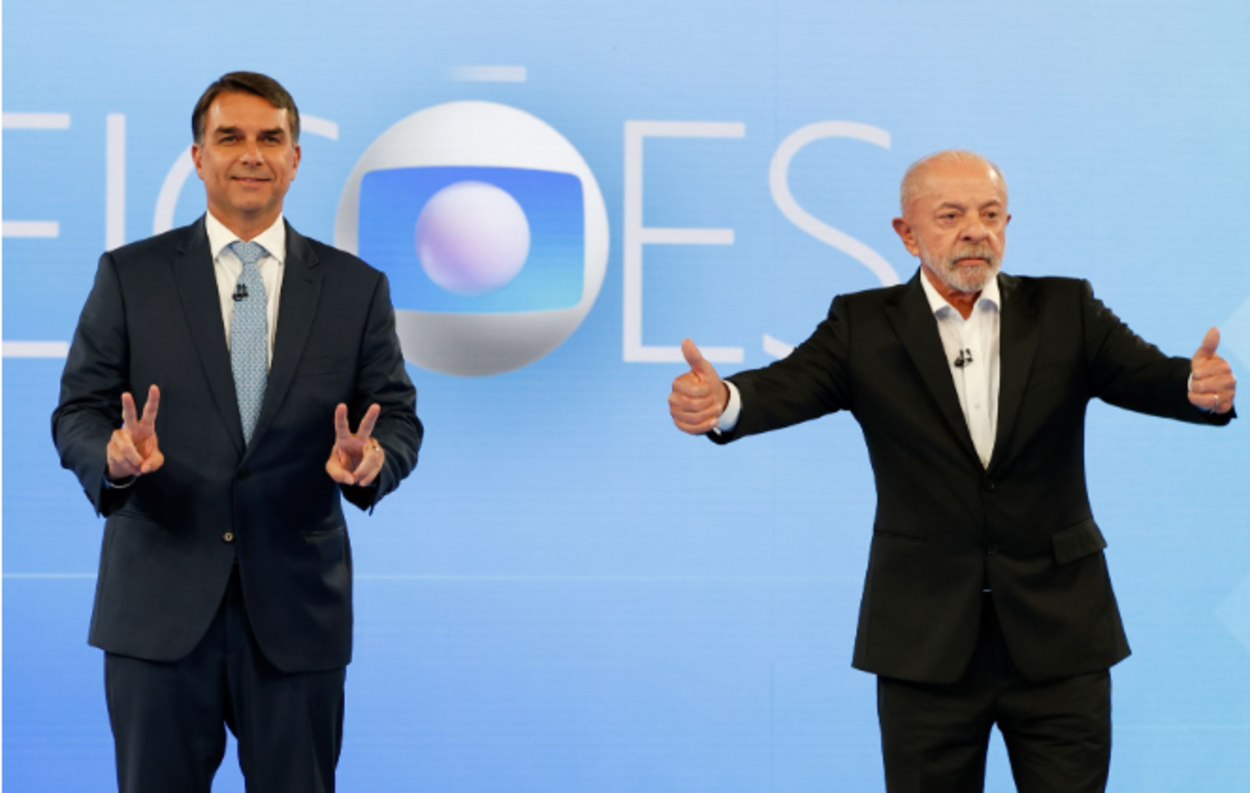 No encontro decisivo antes da votação, candidatos moderaram o tom no início, mas trocaram acusações   sobre segurança pública, corrupção e economia . Foto: Agência Brasil  