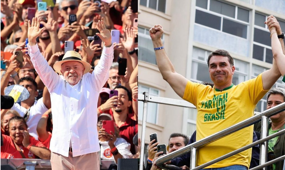 Seis institutos de pesquisa apontam Flávio Bolsonaro à frente de Lula nos votos válidos no 2º turno