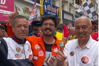 Ato pro-Lula movimenta Calçadão da Oliveira Lima em Santo André. Foto: Divulgação