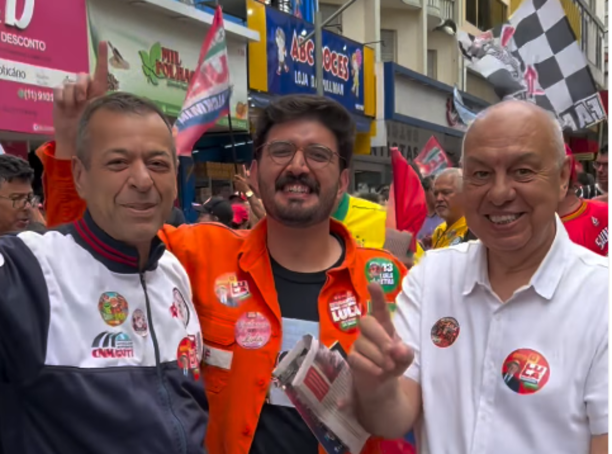 Ato pro-Lula movimenta Calçadão da Oliveira Lima em Santo André. Foto: Divulgação
