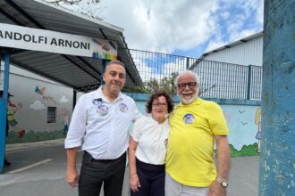 Clovis Volpi, Guto Volpi e Ligia Volpi votam em Ribeirão Pires