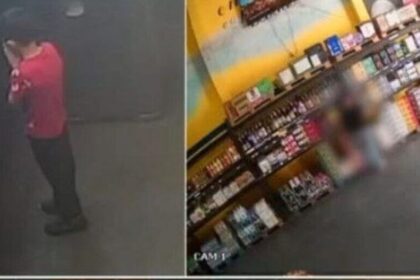 Criança de 8 anos é gravada orando durante assalto a comércio da família em Santo André. Foto: Reprodução/Vídeo