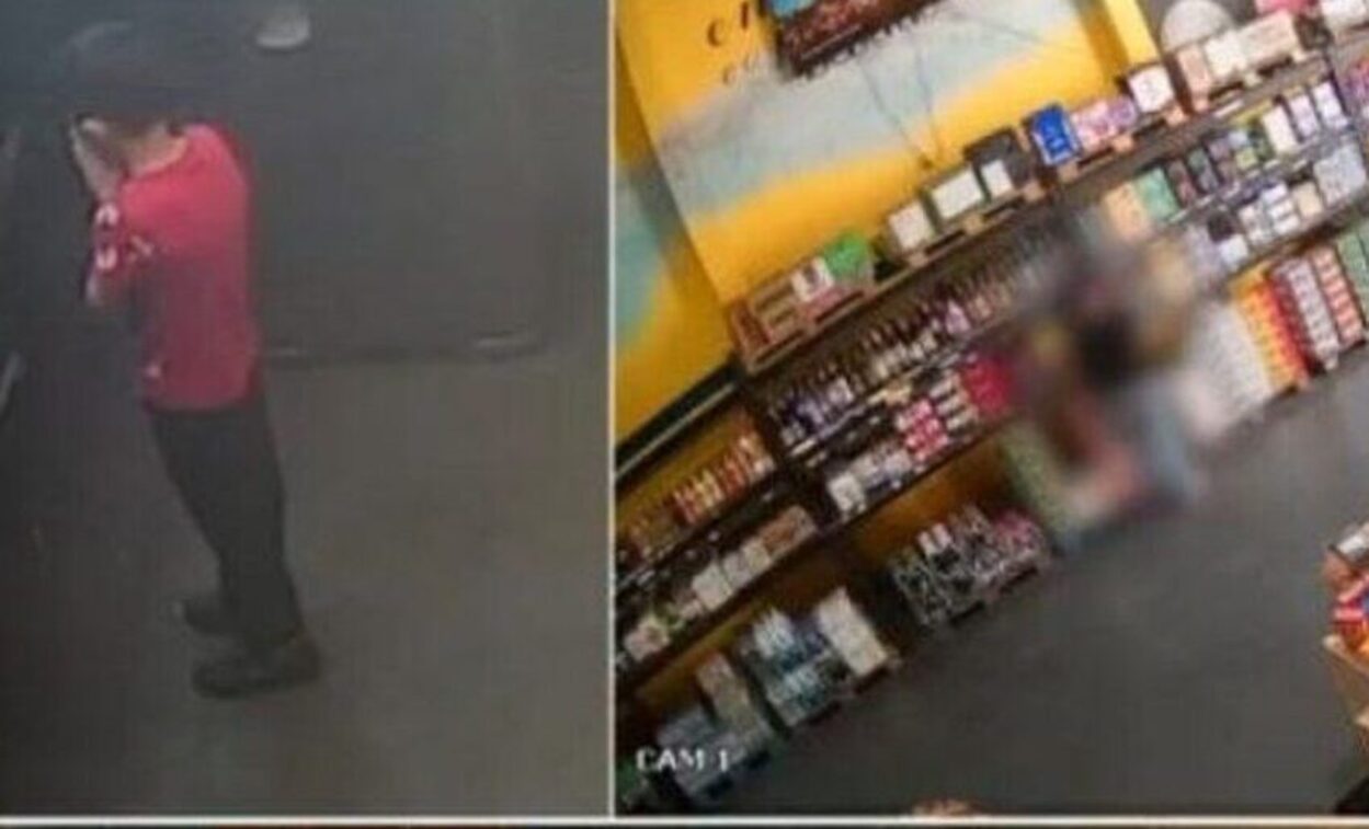 Criança de 8 anos é gravada orando durante assalto a comércio da família em Santo André. Foto: Reprodução/Vídeo