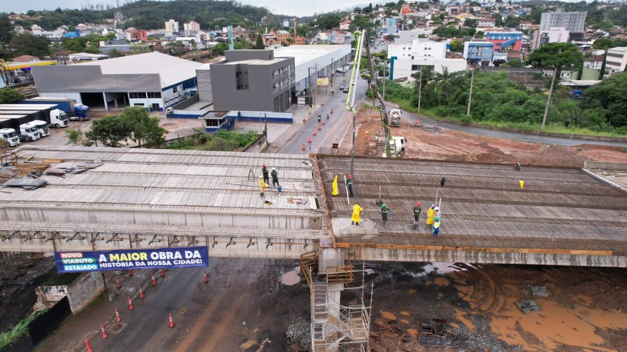 Viaduto Estaiado: Prefeitura de Ribeirão Pires inicia concretagem da pré-laje nesta sexta-feira (16)