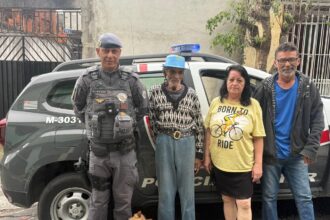 Polícia Militar localiza idoso desaparecido e o reúne à família em Mauá